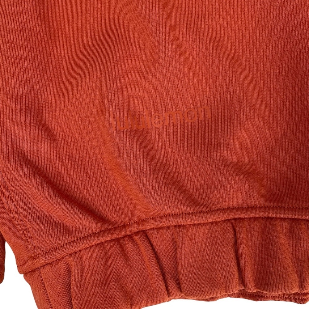 lululemon‎ Softstreme Perfectly Oversized Cropped Crew Sweatshirt Solar Orange - Picture 15 of 16